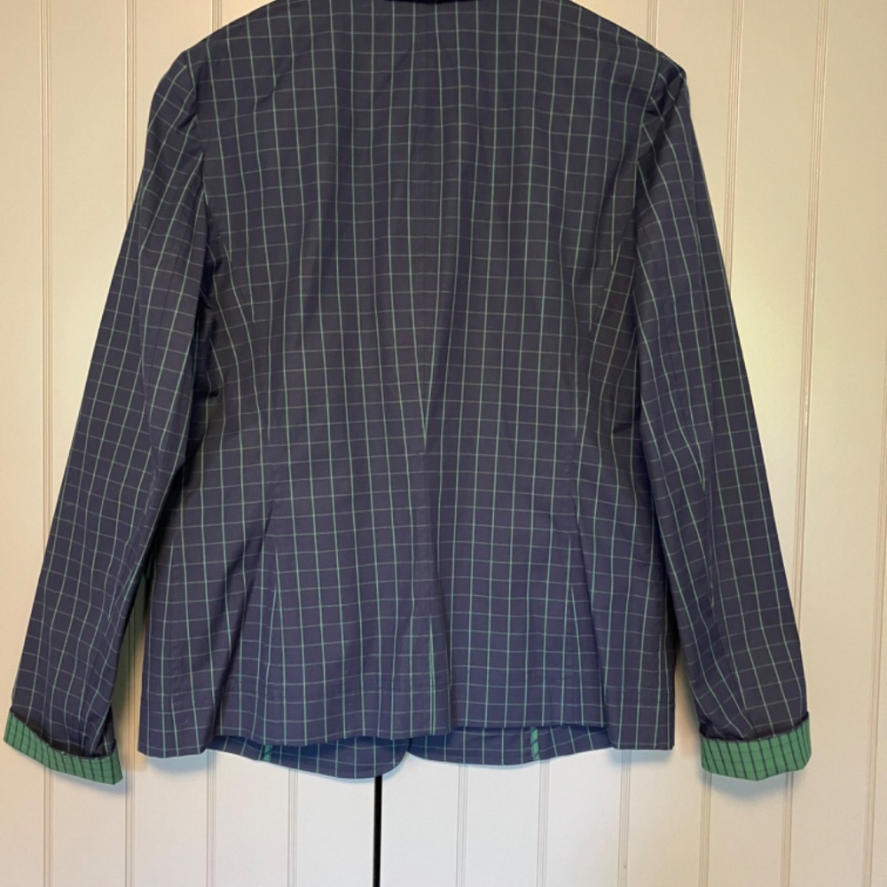 LAFAYETTE 148 Navy plaid blazer - Picture 6 of 8